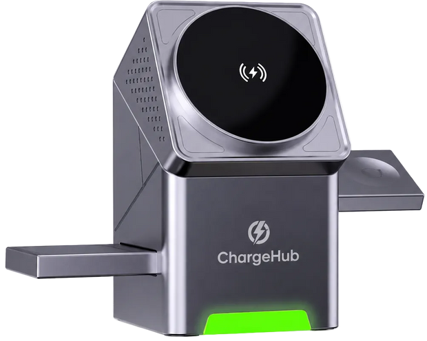 ChargeHub charging station on a white background