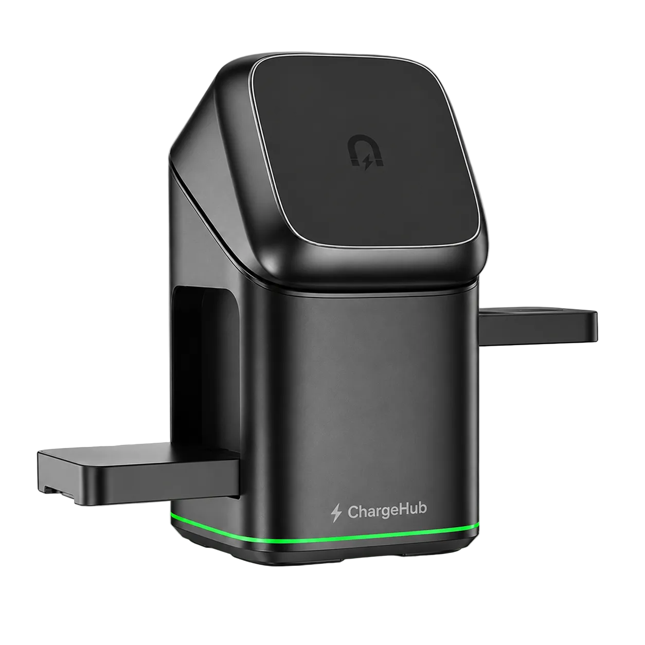 ChargeHub 15W 3-in-1 foldable magnetic wireless charging stand for phone, watch and earbuds