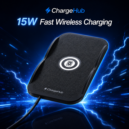 ChargeHub 15W wireless charging anti-slip car mat for the dashboard or console, view 2