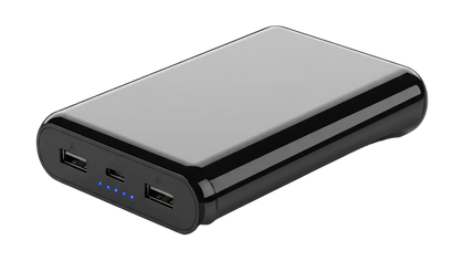 Black power bank on a white background